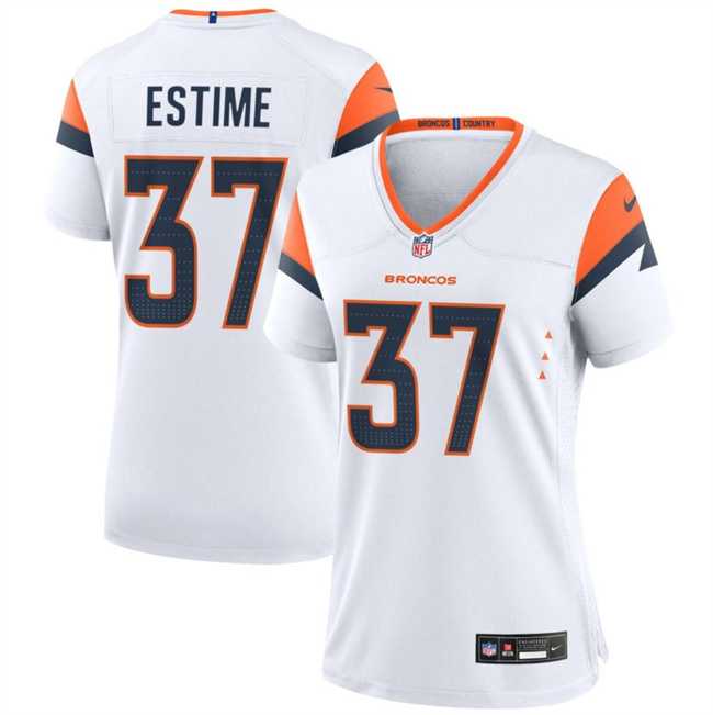 Women's Denver Broncos #37 Audric Estime White 2024 Football Stitched Jersey Dzhi,We sell and wholesale Women's Denver Broncos #37 Audric Estime White 2024 Football Stitched Jersey Dzhi on line form chian!